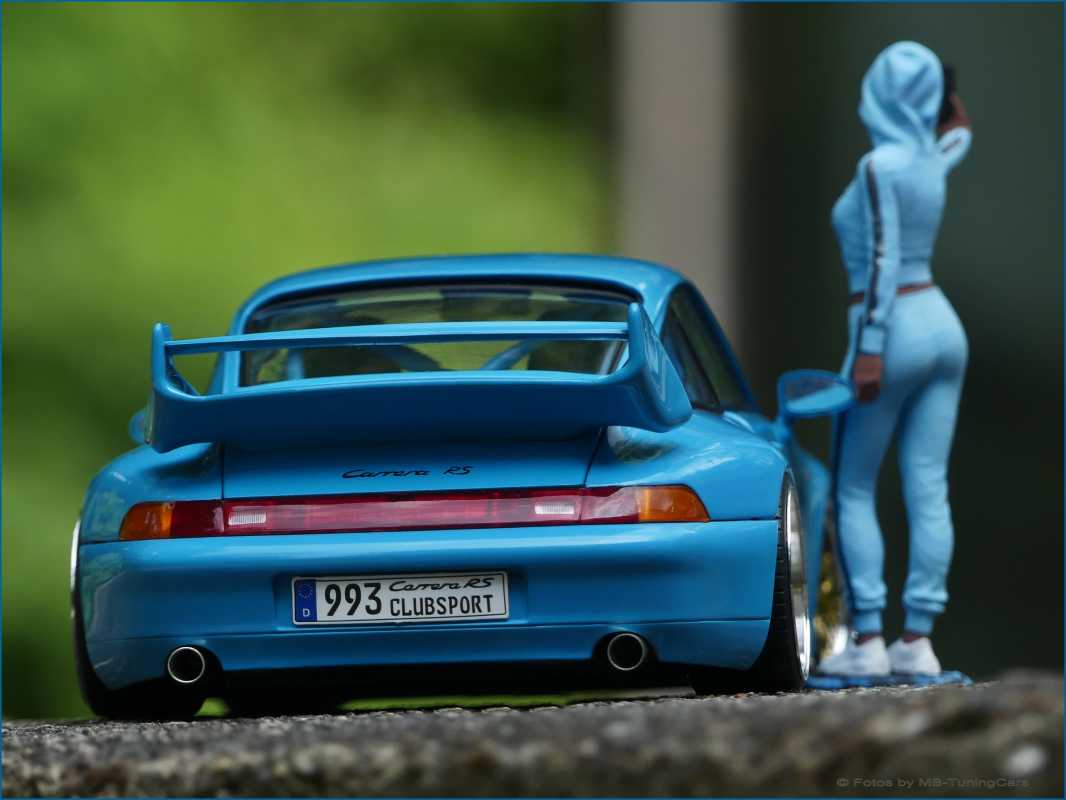 1:18  Porsche 911 993 Clubsport 1997 - BabyBlue - mit 3tlg.Porsche Alufelgen = OVP